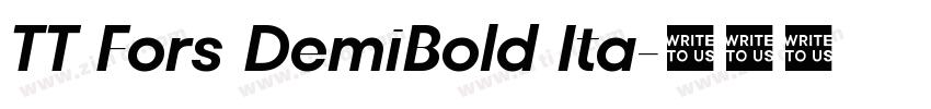 TT Fors DemiBold Ita字体转换